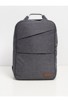 Szary plecak na laptopa z kieszeniami