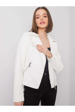 Biała kurtka wykonana ze skóry ekologicznej