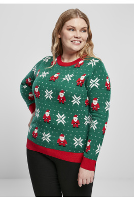 Ladies Santa Christmas Sweater x-masgreen