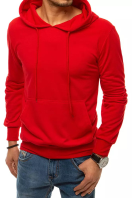 Bluza męska z kapturem czerwona BX4969