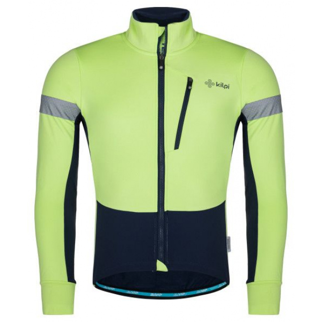 Pánská cyklistická softshellová bunda Kilpi VELOVER-M světle zelená