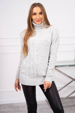Sweater with a turtleneck gray