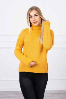 Sweater with a turtleneck mustard