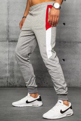 Spodnie męskie dresowe jasnoszare Dstreet UX3204