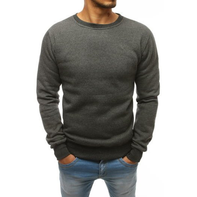 Men's sweatshirt without hood anthracite BX2405