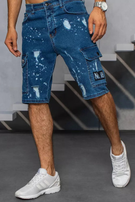 Spodenki męskie jeansowe niebieskie Dstreet SX1504