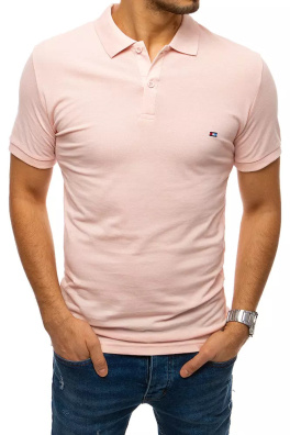Koszulka polo męska pudrowo-różowa Dstreet PX0338