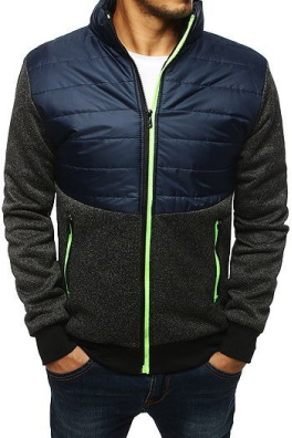 Navy blue men's transitional quilted jacket TX2988