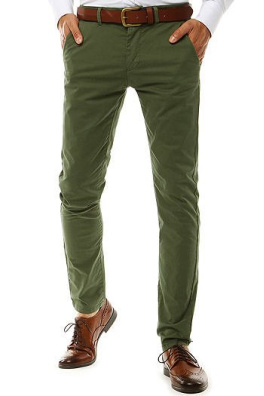 Green men's chino trousers UX2579