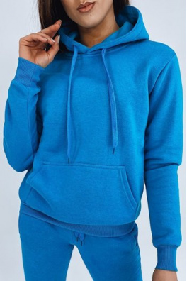 BASIC women's sweatshirt with hood blue BY0320
