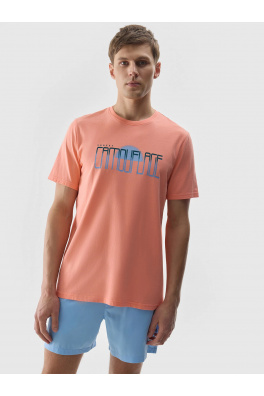 Pánské tričko s potiskem 4F - oranžové