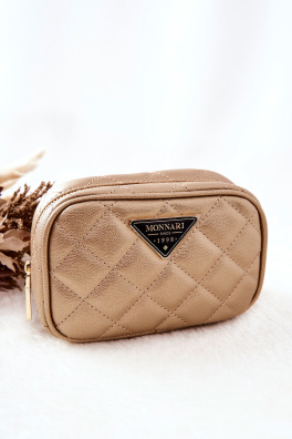 Malá prošívaná kosmetická taška Monnari CSM0050-023 Zlato