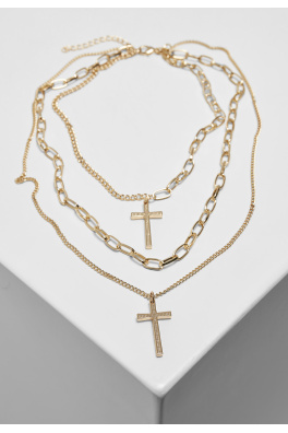 Layering Cross Necklace gold