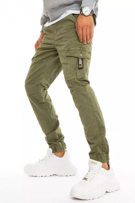 Spodnie męskie bojówki khaki Dstreet UX3223