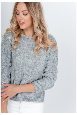 Originalan ženski pulover - siva,