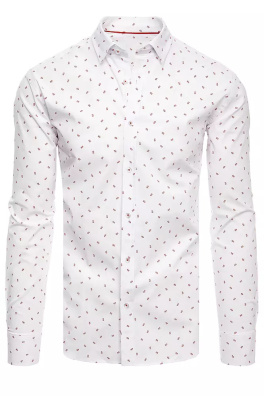 Koszula męska we wzory biała Dstreet DX2181