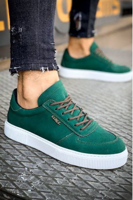 Green men's sneakers ZX0152