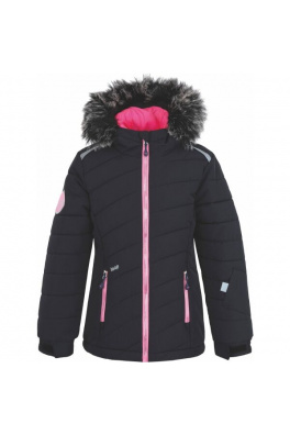 Dívčí lyžařská bunda LOAP FUKSIE Černá/Růžová