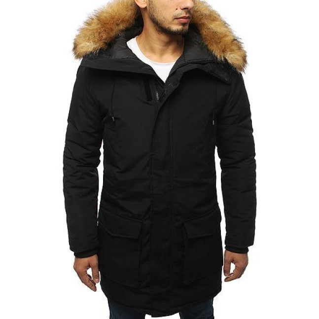 Men's black winter parka jacket TX3006