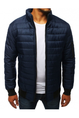 Navy blue men's quilted transitional jacket TX2822
